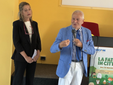 Anna Bussi con l'ex presidente Bisceglia