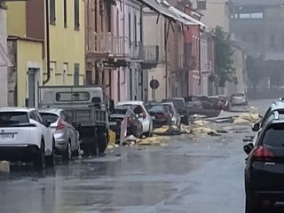 Trino, gravi danni in via Alfieri