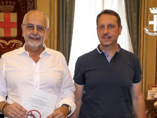 Antonio Prencipe e il tecnico Ipla Michele Massone Antonio Prencipe e il tecnico Ipla Michele Massone