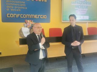 Il presidente Angelo Santarella e il direttore Ascom Andrea Barasolo