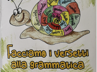 La copertina di “Facciamo i versetti alla grammatica”