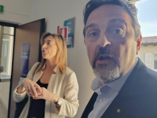 La Boschi con il candidato sindaco Finocchi La Boschi con il candidato sindaco Finocchi