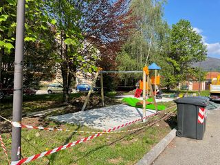 L'area giochi di viale Varallo L'area giochi di viale Varallo