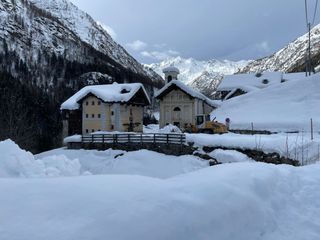 Sant'Antonio, in Val Vogna, sotto la neve caduta in questi giorni