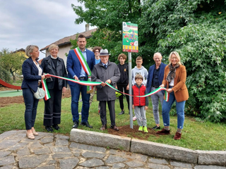 Il parco giochi rinnovato a Valbusaga