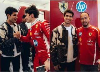 Alcaraz passione Formula 1, abbracci e sorrisi con Leclerc e Hamilton