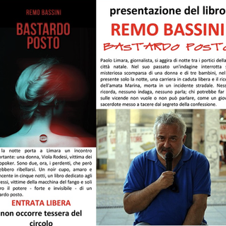 Bassini al Circolino dell'Isola, con il libro Bastardo posto
