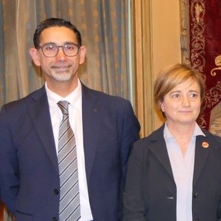 Mimmo Sabatino e Milly Cometti, direttore regionale Special Olympics