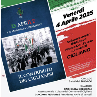 Cigliano, serata dedicata alla lotta di liberazione