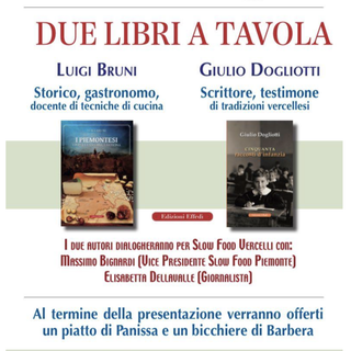 ‘Due Libri a Tavola’  con  Luigi Bruni e Giulio Dogliotti