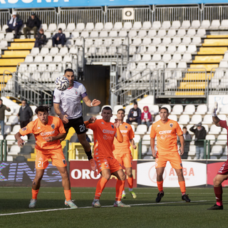 L'incornata vincente di Comi (f. DEVECCHI)