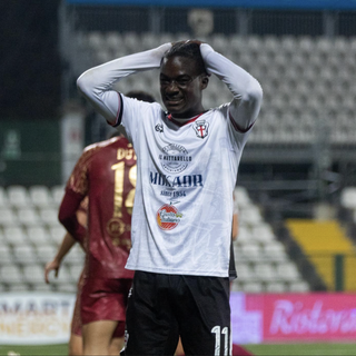 La dispoerazione di A. Sow dopo il gol sfiorato (f. DEVECCHI)