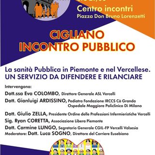 Cigliano, dibattito sulla sanità, questa sera