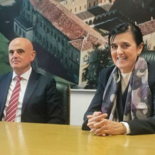 Il questore Giuseppina Suma con il vicario Gonario Antonio Rainone