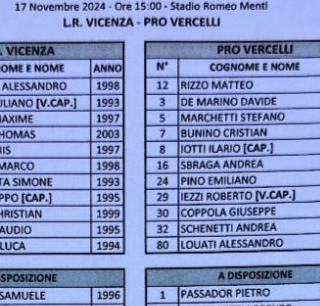 Pro a Vicenza con un terzetto d'attacco inedito, vista l'assenza di Comi