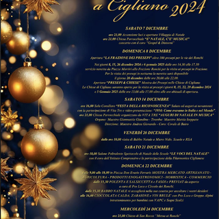 Cigliano, Aspettando il Natale: tutti gli appuntamenti
