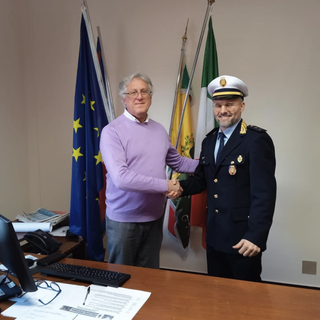 Il sindaco Giorgio Testore e il comandante Emanuele Bugni