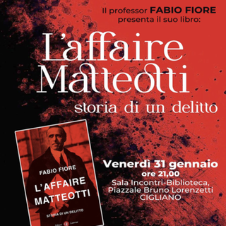 L’affaire Matteotti, incontro con lo scrittore Fabio Fiore