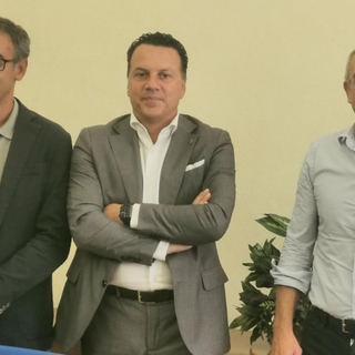 Il presidente Eraldo Botta (al centro) con i tecnici Marco Acerbo e Marco Crociani