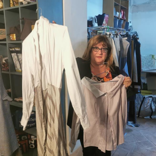 Lorena Chinaglia, presidente Diapsi, all'interno del laboratorio Brein