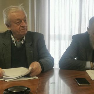 L'a.d Leonardo Gili e il presidente BCV Acque Fabrizio Amatelli