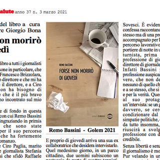 Forse non morirò di giovedì recensito da Lavoro e salute