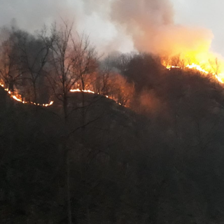 Vasto incendio tra Cravagliana e Rimella: chiusa la provinciale