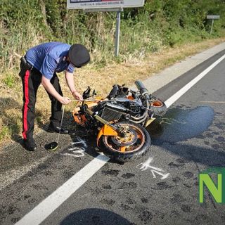 Incidente, in ospedale centauro vercellese