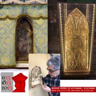 La copia del tabernacolo della basilica, riprodotta dai volontari