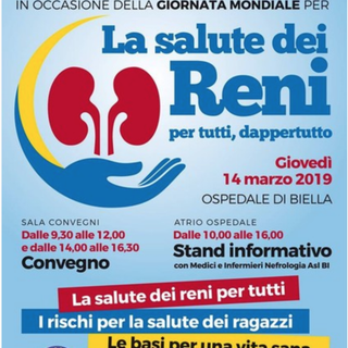 Giornata del Rene: due incontri a Biella