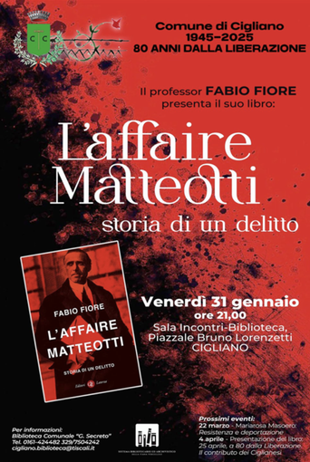 L’affaire Matteotti, incontro con lo scrittore Fabio Fiore