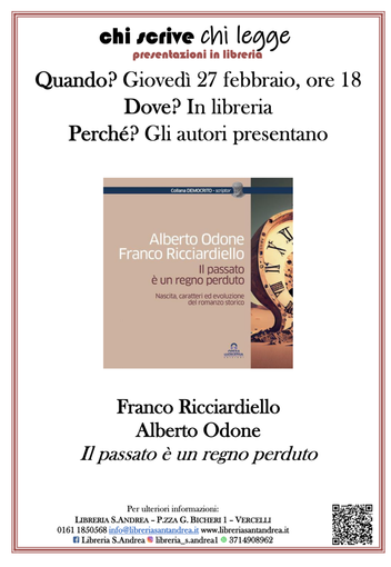 Ricciardiello e Odone alla libreria Sant'Andrea Ricciardiello e Odone alla libreria Sant'Andrea