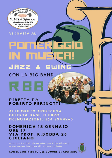 Armonia Jazz e  Swing con Roberto Perinotti, a Cigliano