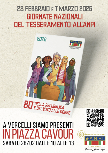 Tesseramento Anpi, domani in Piazza Cavour