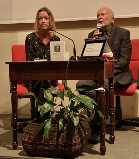 Adam Zagajewski con Valentina Parisi Adam Zagajewski con Valentina Parisi