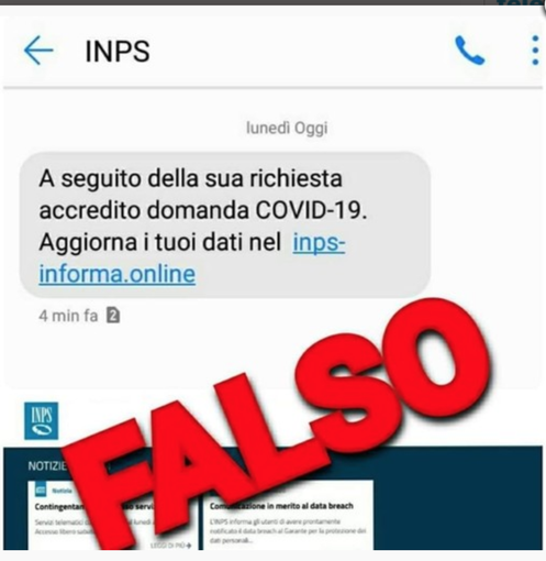 Falsi messaggi dall'Inps, la truffa viaggia via sms
