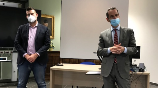 Il sindaco Paolo Tiramani e il manager Angelo Penna