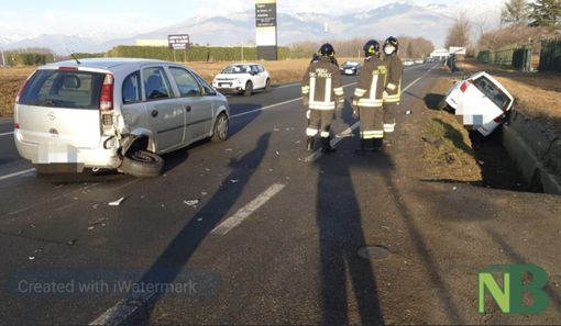 Incidente sulla Trossi, automobilista in ospedale Incidente sulla Trossi, automobilista in ospedale
