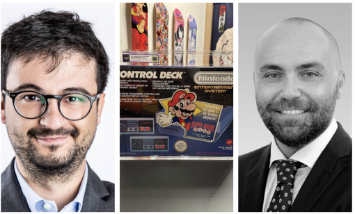 A sinistra, Alberto Trussardi (founder The Games Market) e, a destra, Pablo Carrara (presidente Meeting Art)