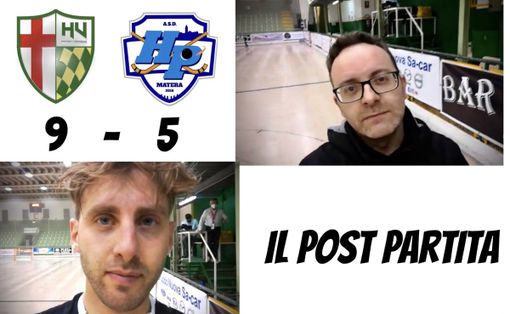 In alto a destra, l'allenatore di Engas Hockey Vercelli, Sergi Punset. In basso a sinistra, Matteo Brusa, in rete contro il Matera. In alto a destra, l'allenatore di Engas Hockey Vercelli, Sergi Punset. In basso a sinistra, Matteo Brusa, in rete contro il Matera.