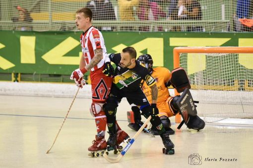 Nella foto di Ilaria Pozzato, una fase di gioco del match del Palapregnolato.