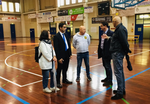 Il sopralluogo al PalaPiacco