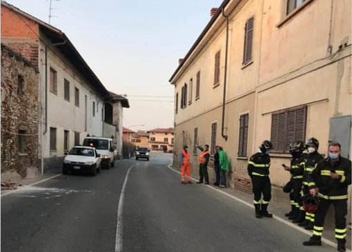 L'intervento dei Vigili del Fuoco a Balocco