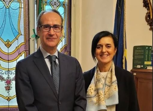 Il Prefetto Parente con la Questore Suma Il Prefetto Parente con la Questore Suma