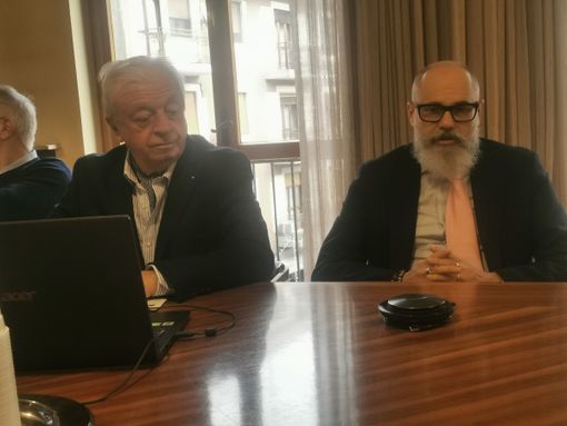 Da sin: Leonardo Gili, ad di BCV Acque, e Fabrizio Amatelli, presidente Da sin: Leonardo Gili, ad di BCV Acque, e Fabrizio Amatelli, presidente