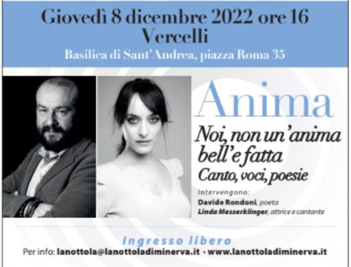 In Sant'Andrea "Animae Loci": letteratura, arte e musica cercando i luoghi dell'anima In Sant'Andrea "Animae Loci": letteratura, arte e musica cercando i luoghi dell'anima