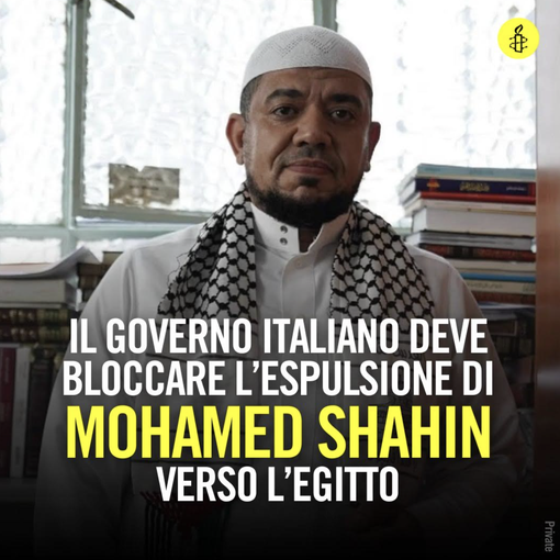 Fermare l’espulsione verso l’Egitto di Mohamed Mahmoud Ebrahim Shahin Fermare l’espulsione verso l’Egitto di Mohamed Mahmoud Ebrahim Shahin