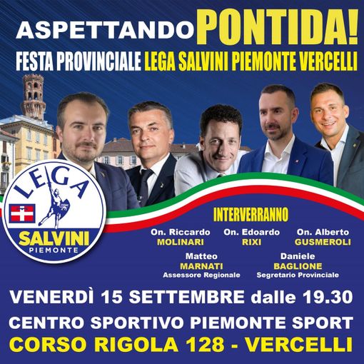 Festa provinciale della Lega: attesi il sottosegretario Rixi e gli onorevoli Molinari e Gusmeroli