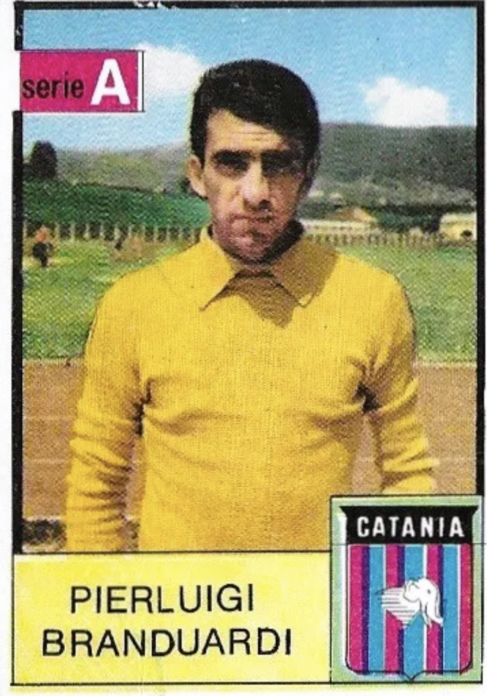 Branduardi, con la maglia del Catania, in serie A