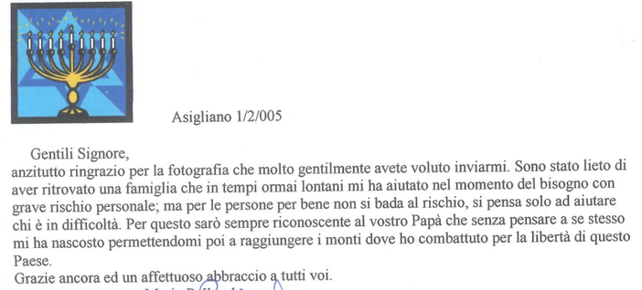 Il biglietto inviato alle figlie di Guido Beleù Il biglietto inviato alle figlie di Guido Beleù